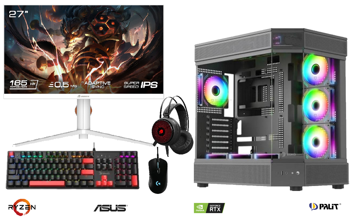 AMD RYZEN 5 9600X+32GB RAM+1TB M2+RTX 5070 Tİ+27' MONİTÖR OYUNCU BİLGİSAYARI