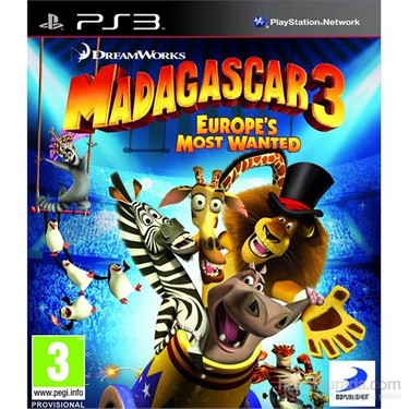 2.EL PS3 OYUN MADAGASCAR 3 EUROPE&#39;S MOST WANTED OYUN