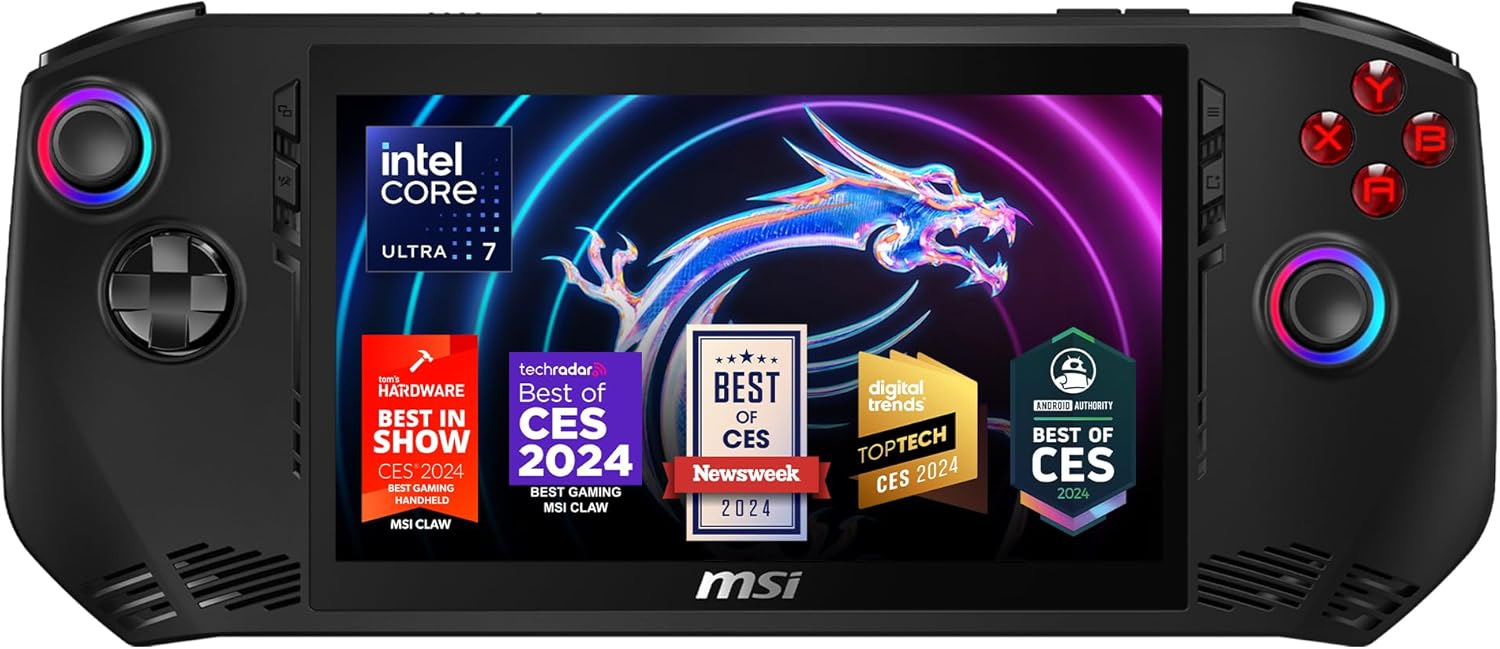 2.EL MSI Claw A1M 7" FHD 120Hz, 1.4 GHz Ultra 7-155H, Arc Graphics, 16 GB LPDDR5 RAM, 1 TB PCIe SSD, Windows 11 Home
