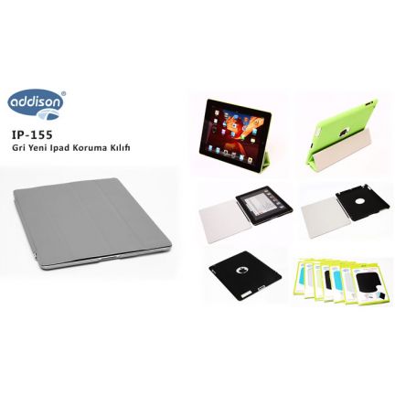 ADDİSON IP-155 GRİ IPAD 2/3 UYUMLU KORUMA KILIFI