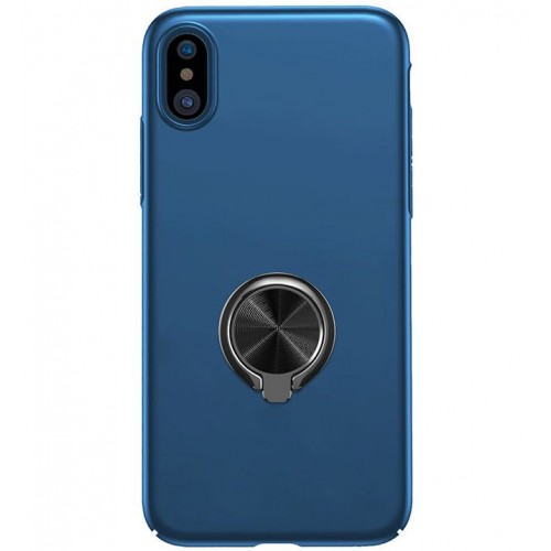 BASEUS RİNG BRACKET İPHONE X MAVİ YÜZÜKLÜ KILIF