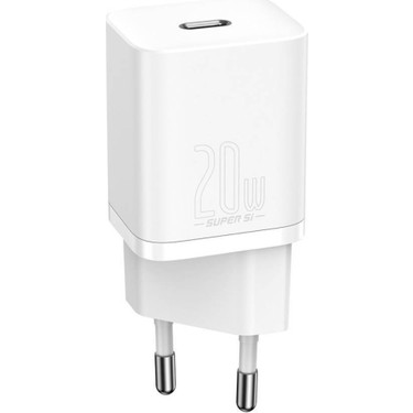 BASEUS SUPER Sİ QC 20W TYPE-C ŞARJ CİHAZI BEYAZ