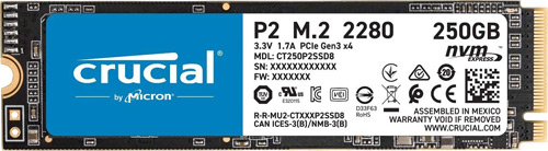 CRUCİAL P2 250 GB SSD M.2 NVME PCIE CT250P2SSD8