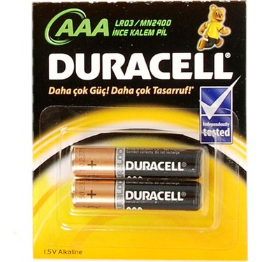 DURACELL ULTRA LR03 ALKALİN AAA İNCE KALEM PİL 2&#39;Lİ
