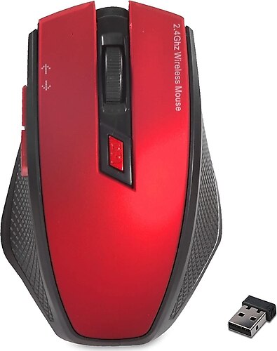 EVEREST SMW-777 USB KIRMIZI 2.4GHZ OPTİK WİRELESS MOUSE.
