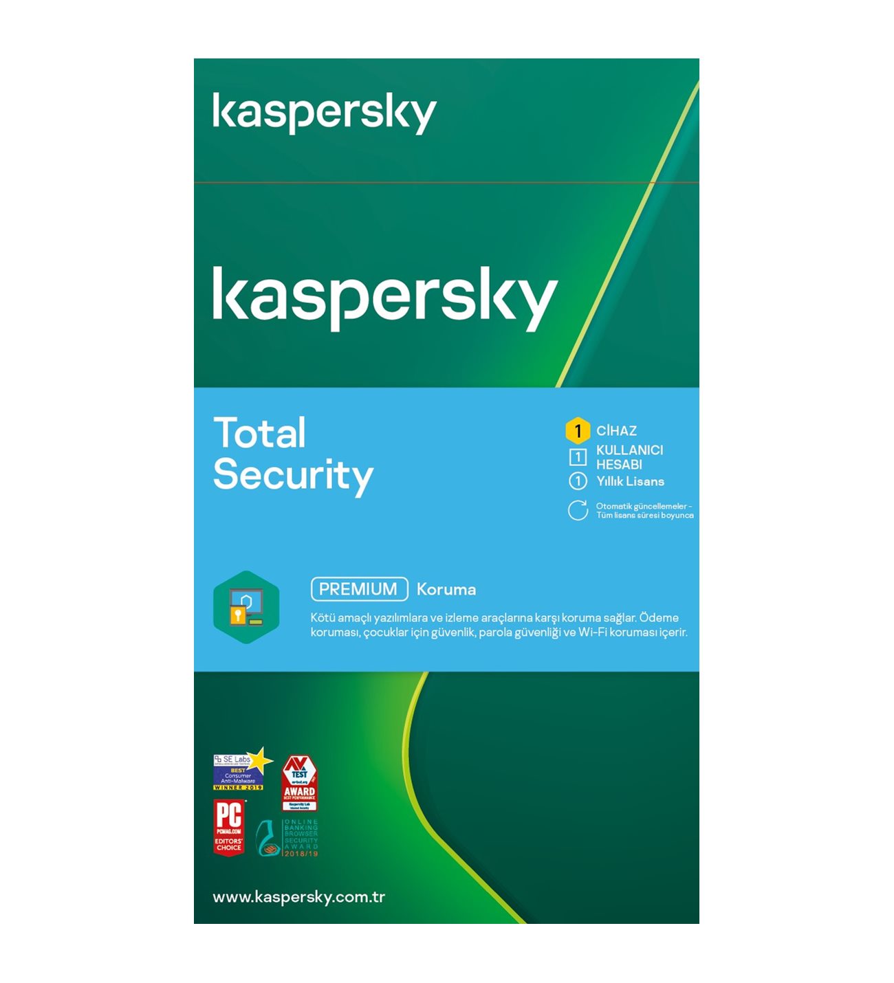 KASPERSKY TOTAL SECURİTY 1 KULLANICI 1 YIL ANTİ VİRÜS