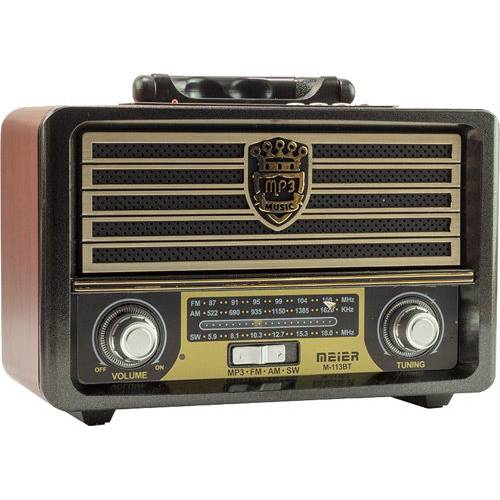 MEİER M-113BT NOSTALJİ RADYO SD KART/USB /BLUETOOTH/AUX