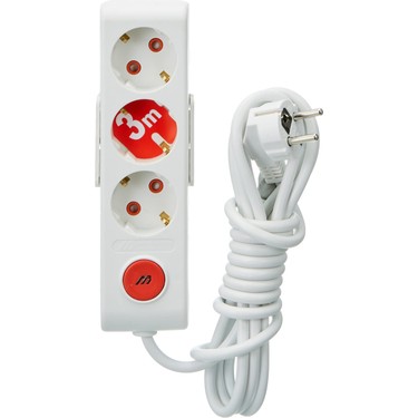 MUTLUSAN Rİ-TECH TOPRAKLI GRUP PRİZ ÇOCUK KORUMALI 3 MT KABLOLU