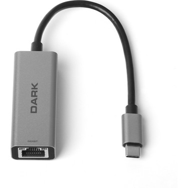 TEŞHİR DARK USB 3.1 TYPE-C GİGABİT 10/100/1000 LAN ETHERNET DÖNÜŞTÜRÜCÜ ADAPTÖR