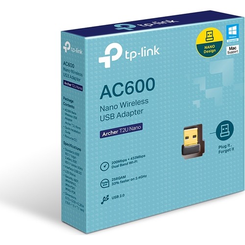 TP-LİNK ARCHER T2U NANO 600 MBPS KABLOSUZ USB ADAPTÖR AC600