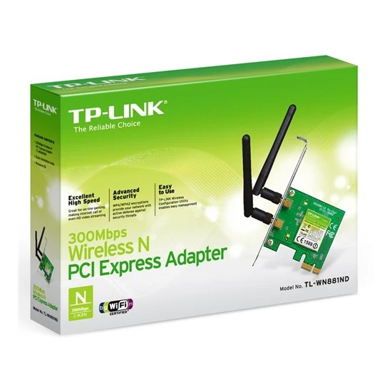 TP-LİNK TL-WN881ND WİFİ N 300MBPS PCI EXPRESS