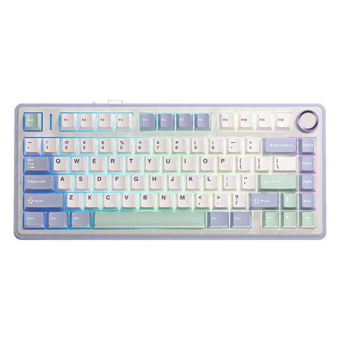 Aula F75 Bej RGB %75 TKL GrayWood V4 Switch Kablolu/Kablosuz Mekanik Oyuncu Klavyesi Pastel - Bej 