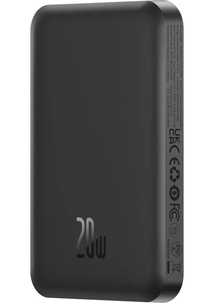 BASEUS MGSAFE MİNİ 20W 5.000 MAH KABLOSUZ ŞARJLI POWERBANK SİYAH