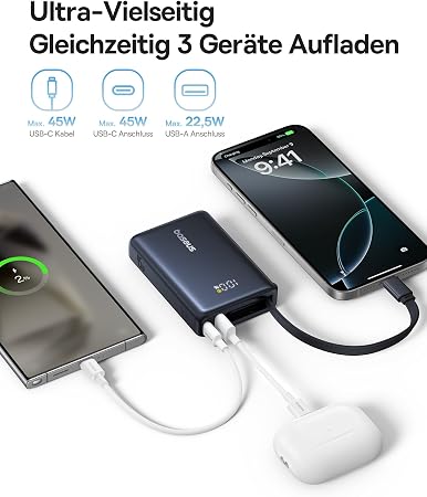 Baseus PicoGo 45 W 10000 mAh Hızlı Şarj Powerbank
