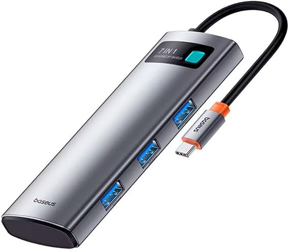 BASEUS ULTRAJOY 7 İN 1 MULTİFONKSİYONEL HUB ADAPTÖR UZAY GRİSİ