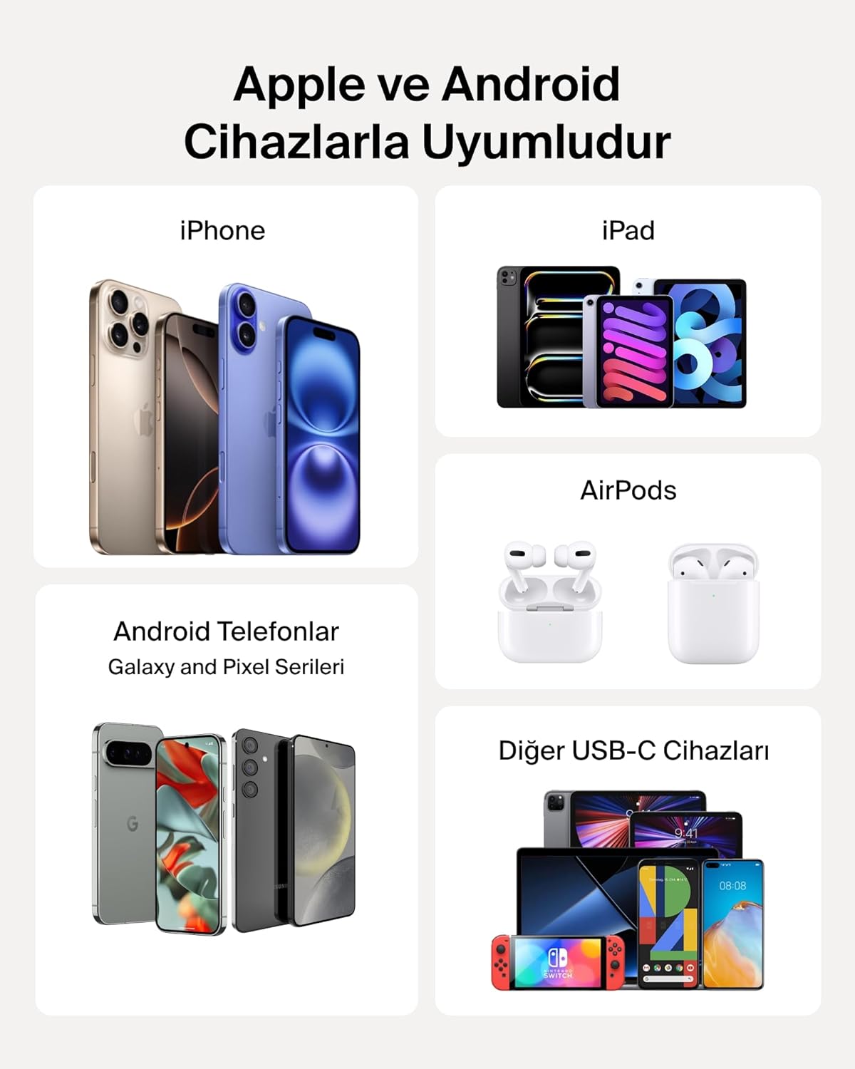 Belkin Taşınabilir Şarj Cihazı, 10K mAh USB-C İnce Güç Kaynağı, 2 USB-C Port, Dijital Pil Göstergesi, 20W Hızlı Şarj, iPhone 16, 15 Serisi, Samsung Galaxy S25, S24, Pixel 9, iPad ve Fazlası, Kum Rengi