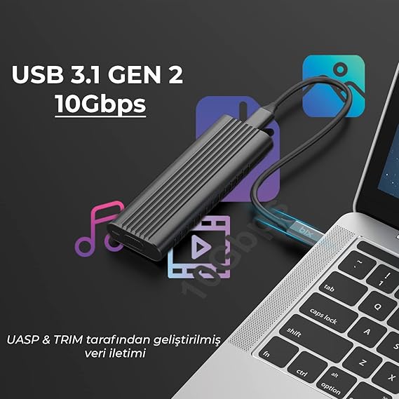 Bix BX05HD Type-C 3.1 Gen2 to PCIe NVMe M.2 SSD Disk Kutusu