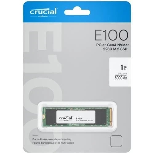 Crucial E100 CT1000E100SSD8 PCI-Express 4.0 1 TB M.2 SSD.