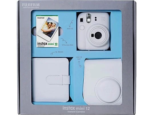 FUJIFILM Instax Mini 12 Bundle Box Anlık Fotoğraf Makinesi Kil Beyazı