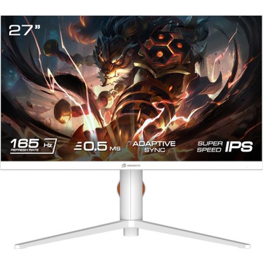 GAMEBOOSTER GAMEBOOSTER GB-2718FFW 27'165HZ 0.5MS SS IPS FHD 1XHDMI 2.0 , 1*DP OYNAR AYAK BEYAZ GAMİNG MONİTÖR