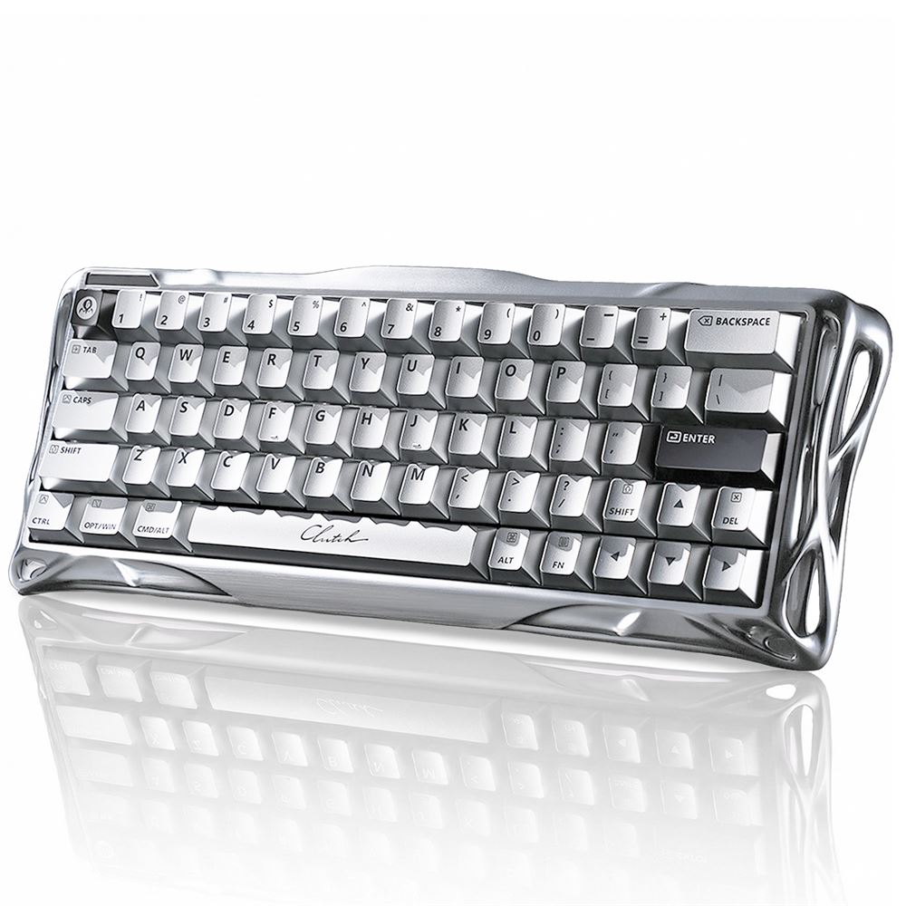 GravaStar Mercury V60 Pro Chrome Silver Deluxe Edition RGB %60 TKL UFO Magnetic Switch Kablolu Mekanik Oyuncu Klavyesi