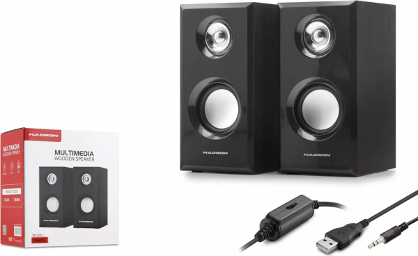HADRON HD6052 BİLGİSAYAR HOPARLÖRÜ 1+1 7.5*9.4*14.8CM SİYAH