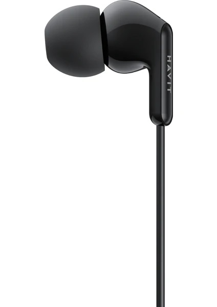 Havit E335P Kulak İçi Kablolu Mikrofonlu Kulaklık 3.5mm Jack 1.2m Kablo - Siyah