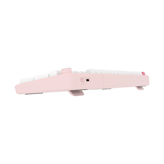 Hawk Gaming HK258 Beyaz-Pembe RGB Membrane Switch Kablolu/Kablosuz Oyuncu Klavyesi