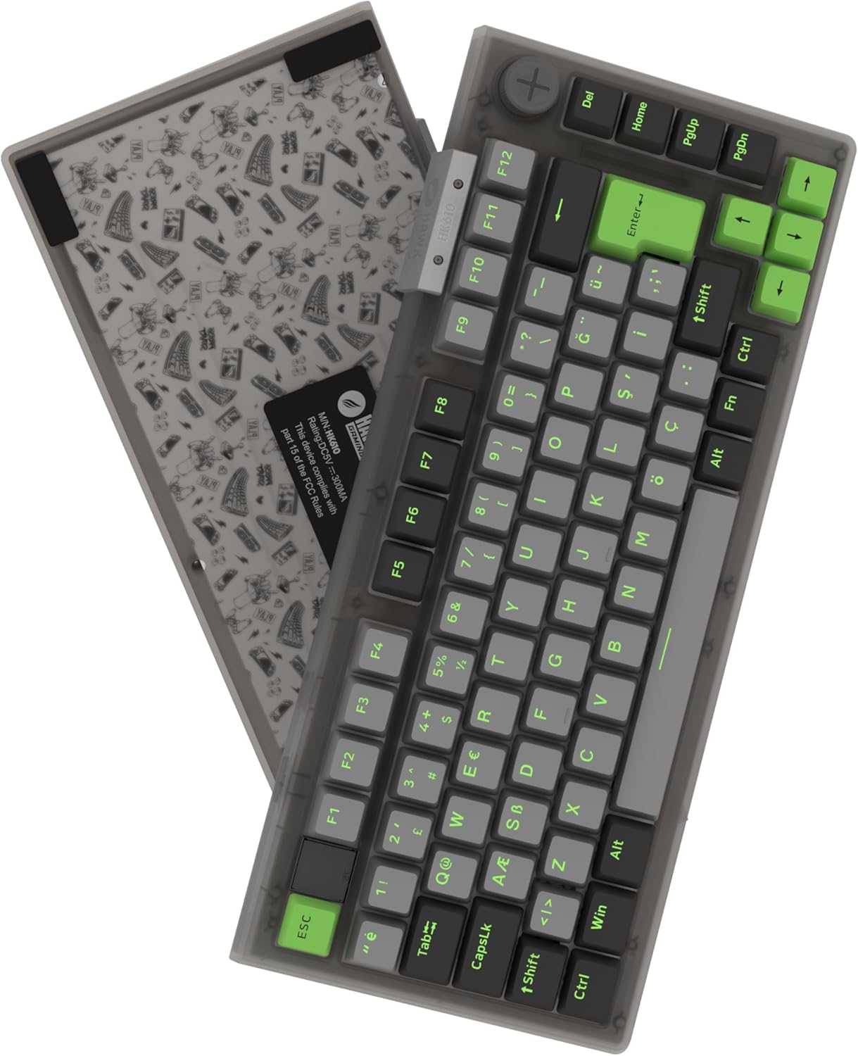 Hawk Gaming HK610 RGB TKL Gateron Switch Kablolu/Kablosuz Oyuncu Klavyesi