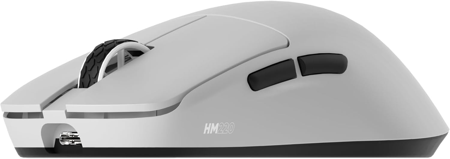 Hawk Gaming HM220 Beyaz Şarjlı Optik Kablolu/Kablosuz Oyuncu Mouse