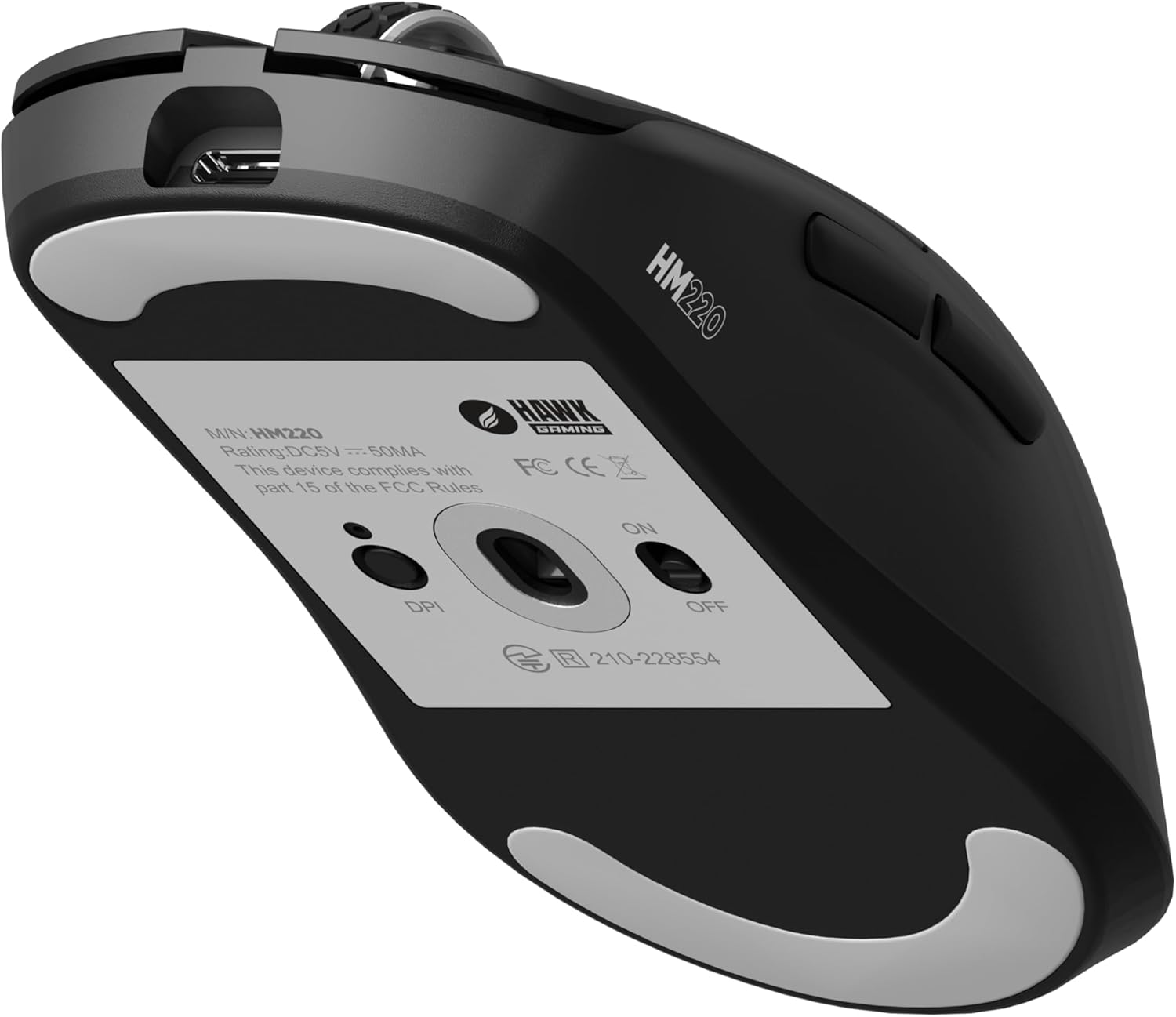 Hawk Gaming HM220 Siyah Şarjlı Optik Kablolu/Kablosuz Oyuncu Mouse