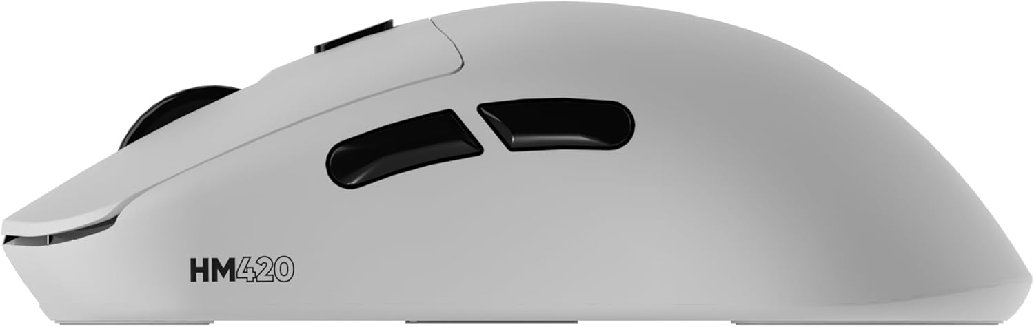 Hawk Gaming HM420 Beyaz Şarjlı Optik Kablolu/Kablosuz Oyuncu Mouse