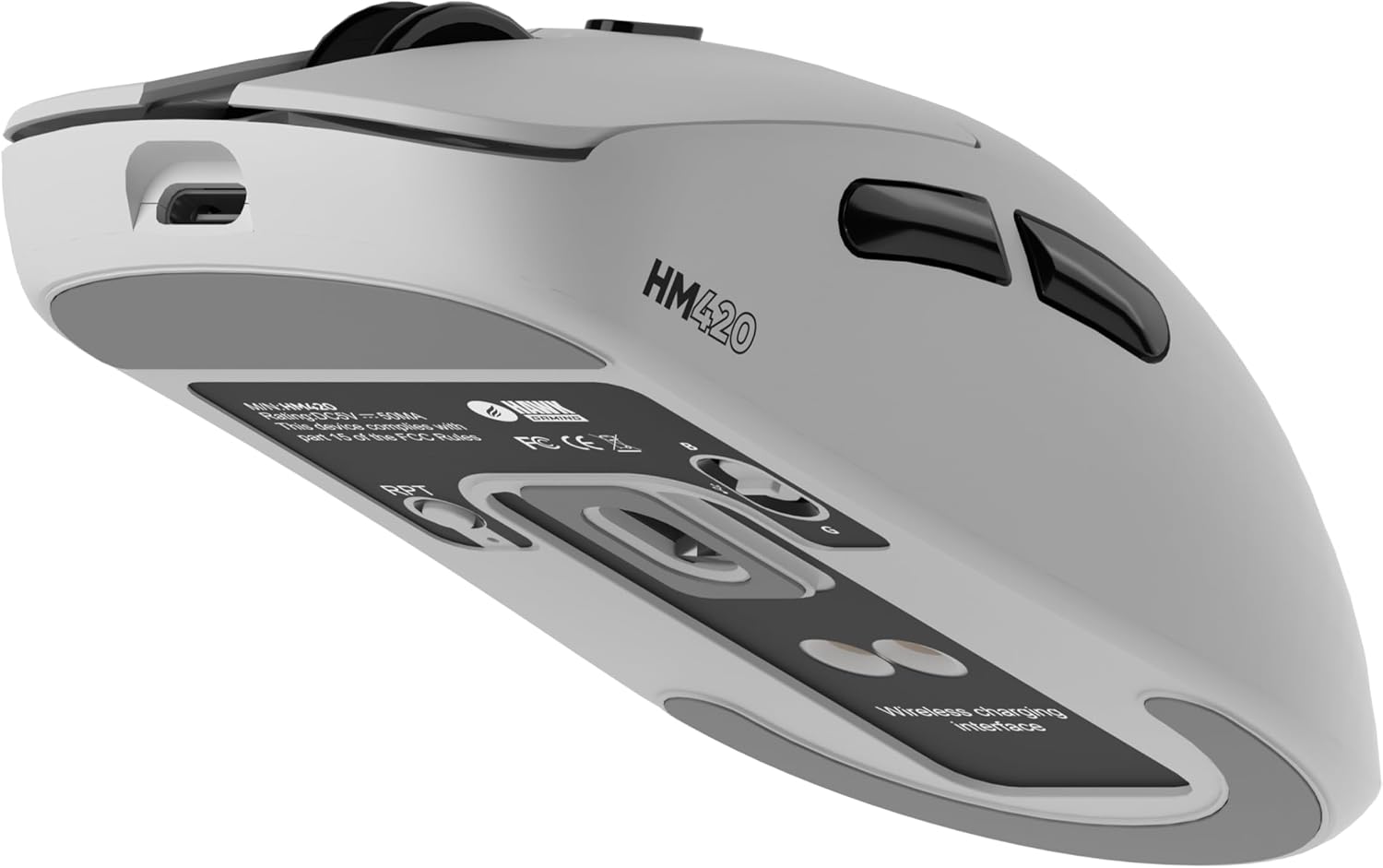 Hawk Gaming HM420 Beyaz Şarjlı Optik Kablolu/Kablosuz Oyuncu Mouse