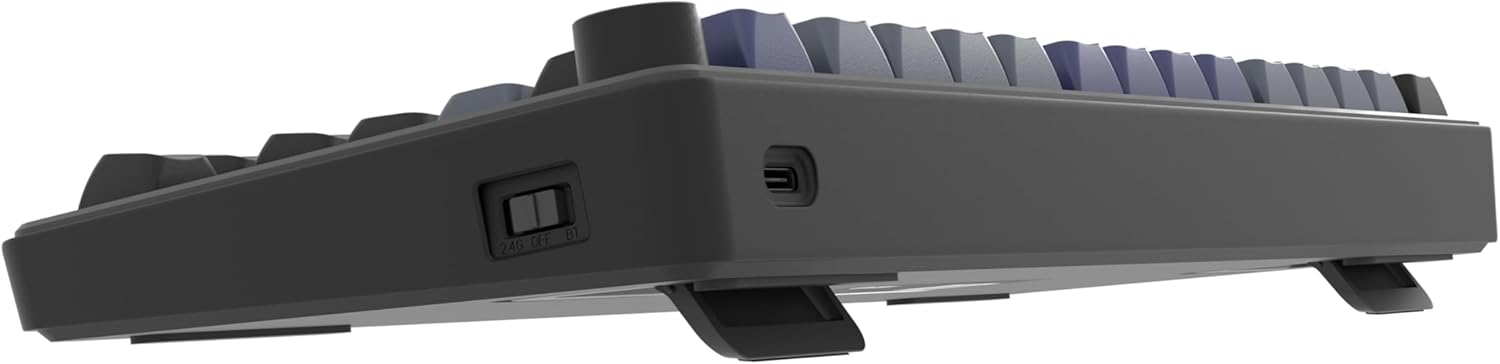 Hawk HK255 Membrane LCD RGB Kablosuz/Bluetooth Gri Mor %75 Türkçe Gaming Oyuncu Klavye