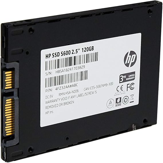 HP S600 120GB 520/500MB/S SATA III 3D NAND 2.5&#39;&#39; SSD 4FZ32AA