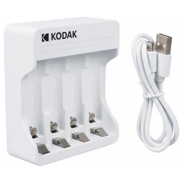 Kodak KD-29490 4'lü Type-C Otomatik Hızlı Pil Şarj Aleti