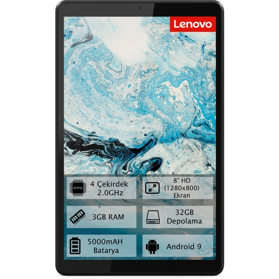 LENOVO TAB M8 3GB + 32GB 8' Wİ-Fİ GRİ TABLET - ZA5G0185TR