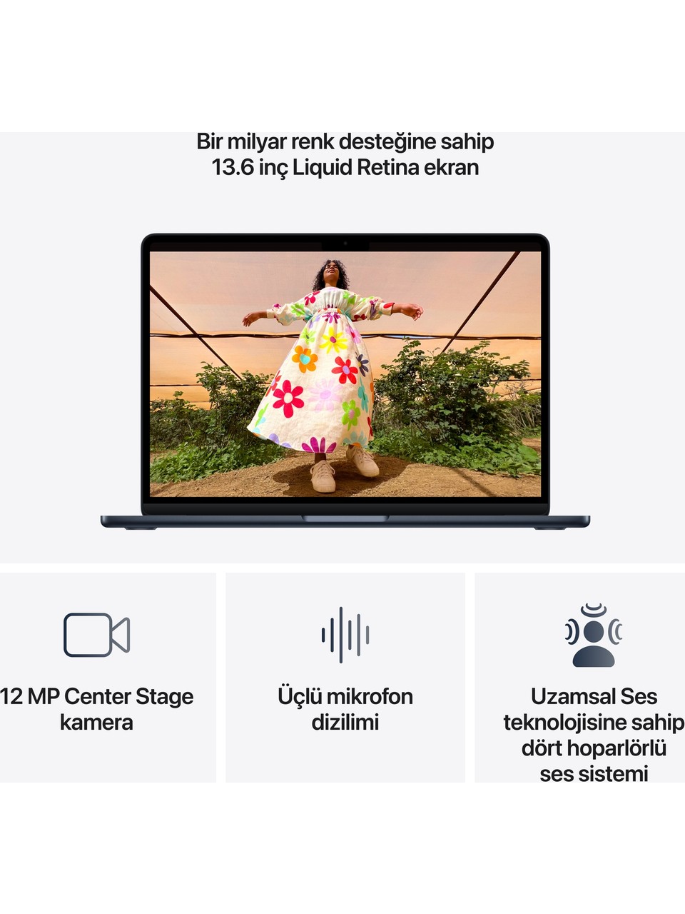 MacBook Air M5 16 GB 512 GB SSD 13.6" MDHE4TU/A Gece Yarısı