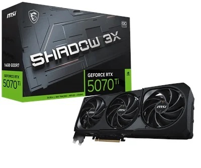 MSI RTX 5070 TI Shadow 3X OC 16G G507T-16S3C 256 Bit GDDR7 16 GB Ekran Kartı