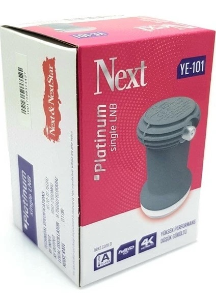 NEXT YE-101 PLATİNUM TEKLİ LNB 0.1DB FULL HD 4K