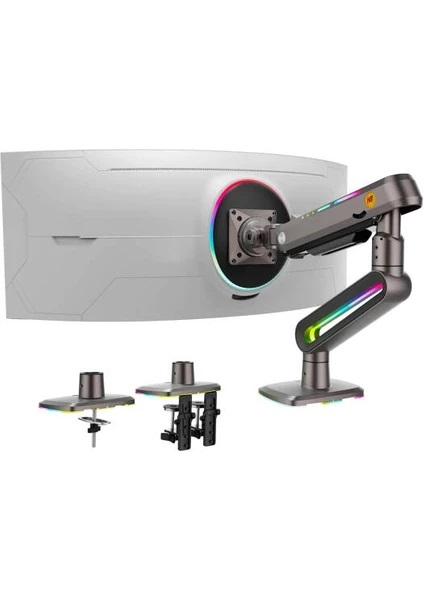 North Bayou F6-Gaming 32-60 inç Tek Kollu Amortisörlü Monitör Standı