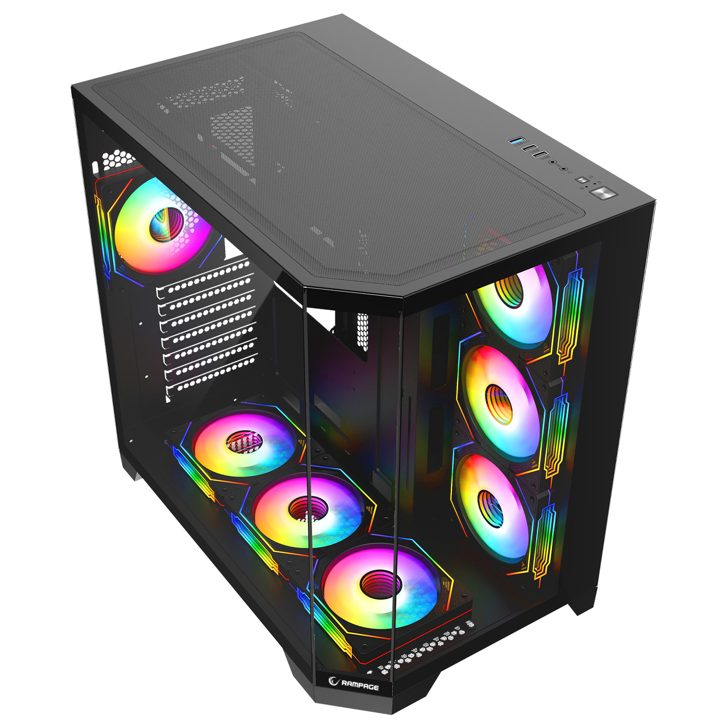 Rampage Mega V1 ARGB Fanlı Siyah 850 W ATX Oyuncu Kasası