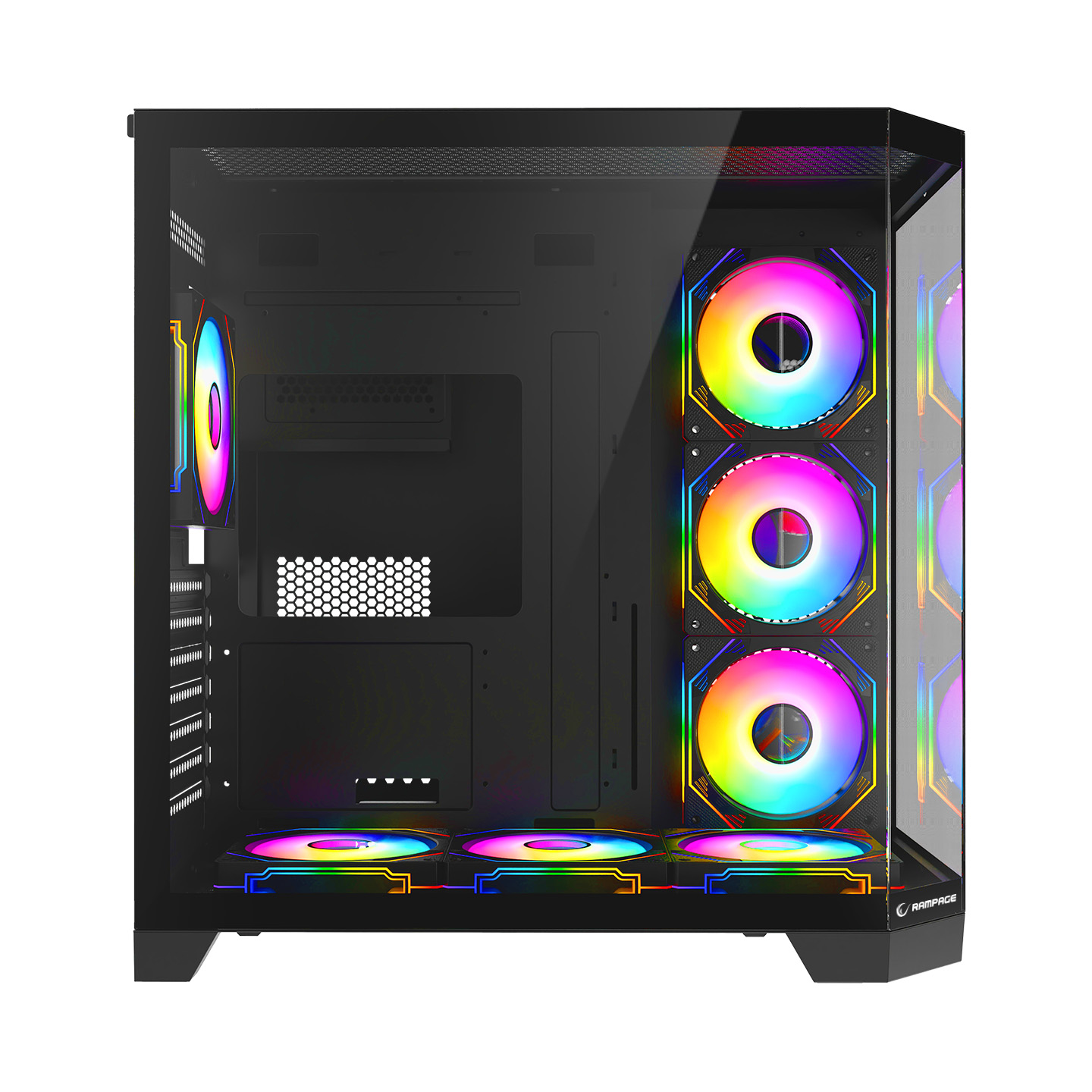 Rampage Mega V1 ARGB Fanlı Siyah 850 W ATX Oyuncu Kasası