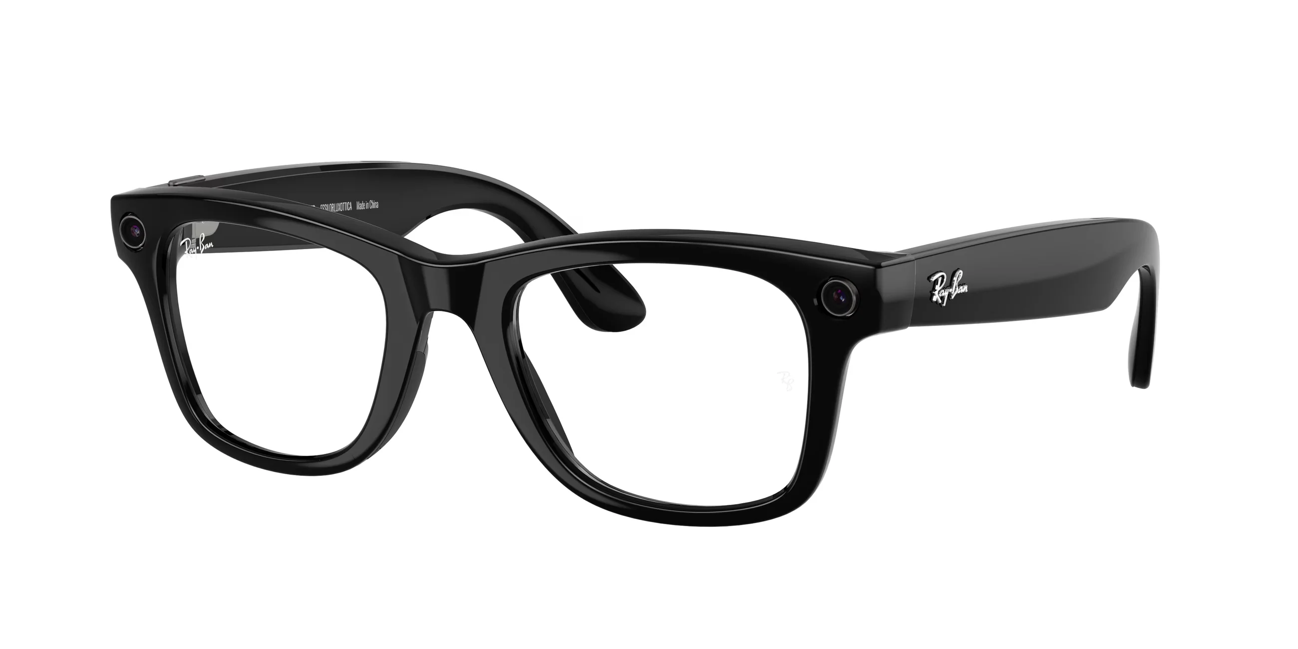 Ray-Ban Meta Wayfarer Gen 2 RW4012 50 Beden 601/1M Parlak Siyah-Şeffaf Grafit Yeşil Transitions