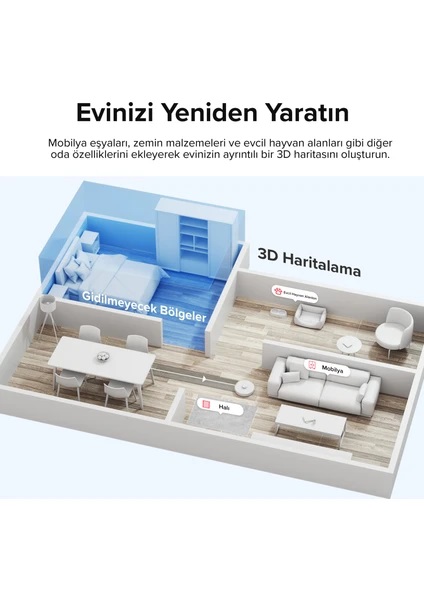 Roborock S8 Sonic Mopping Akıllı Robot Süpürge Beyaz