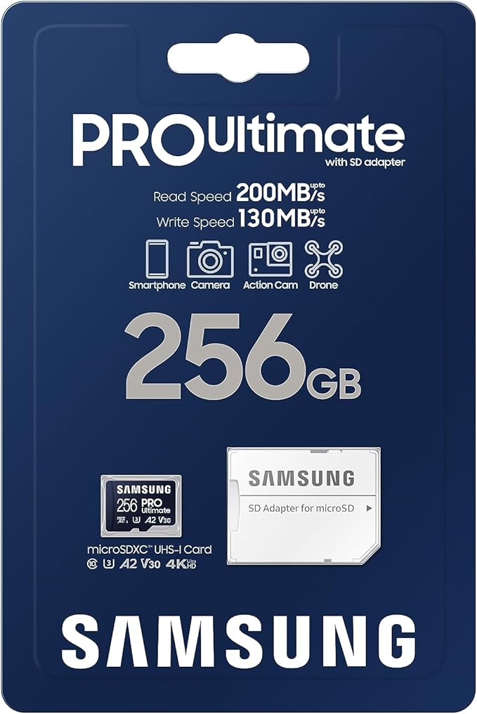 Samsung Pro Ultimate MB-MY256SA UHS-I U3 A2 V30 256 GB Micro SD Kart