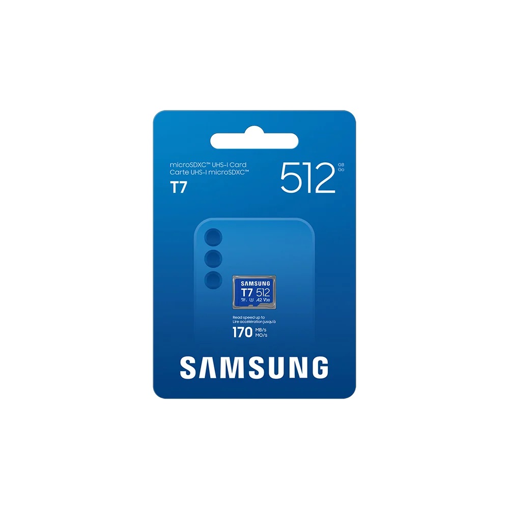 Samsung T7 MB-MB512T/WW Class 10 UHS-I U3 V30 512 GB Micro SD Kart