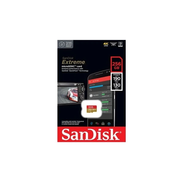 SanDisk SDSQXAV-256G-GN6MN UHS-I U3 A2 V30 256 GB Micro SD Kart