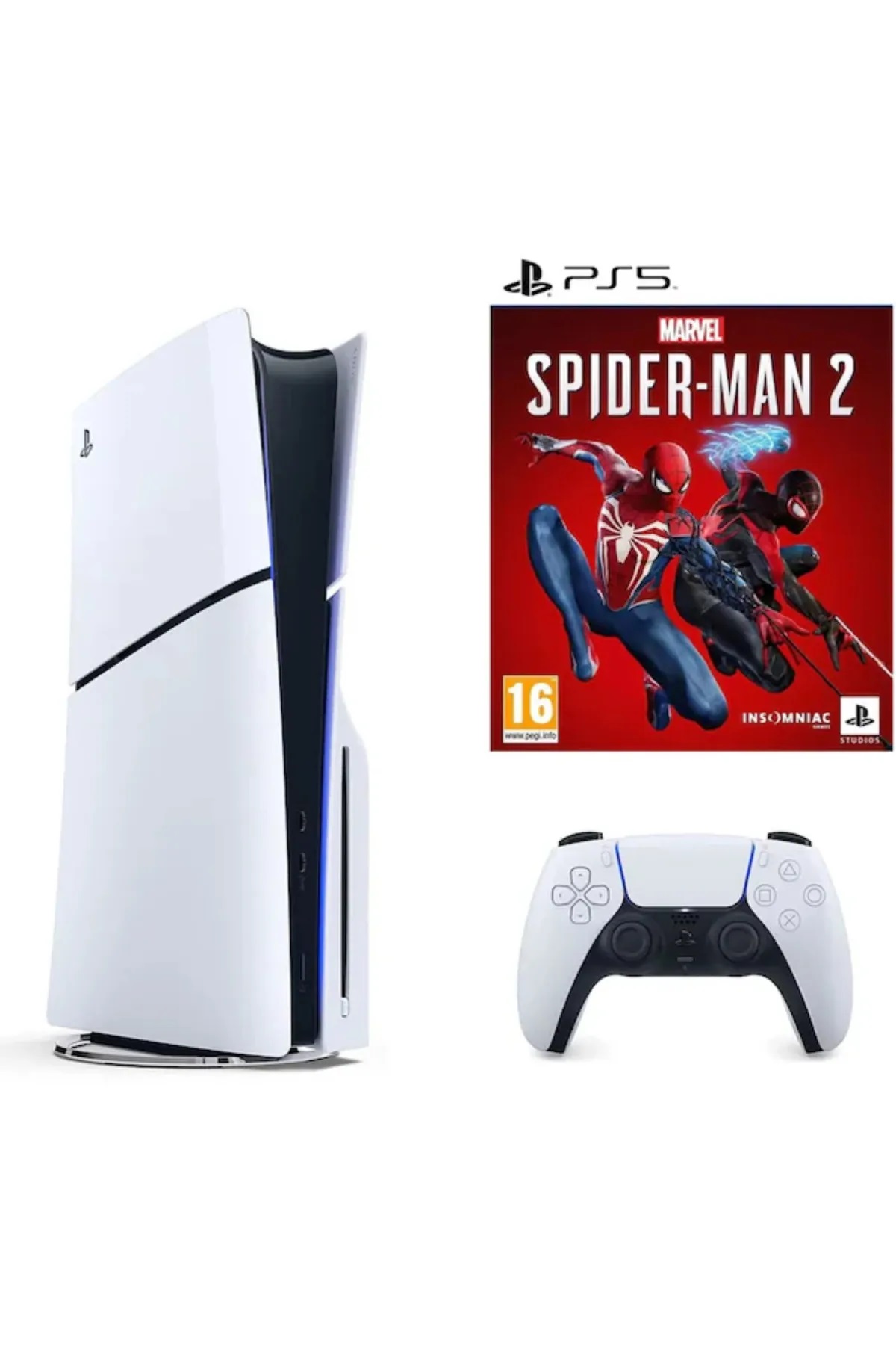 SONY PLAYSTATİON 5 SLİM CD Lİ VERSİYON PS5 SLİM KONSOL + MARVEL SPİDER MAN 2 OYUN KEY (İTHALATÇI GARANTİLİ)