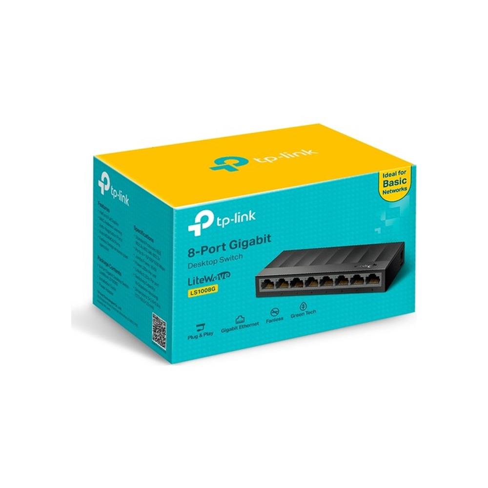 TP-Link LS1008G 8 Port 10/100/1000 Mbps Gigabit Switch